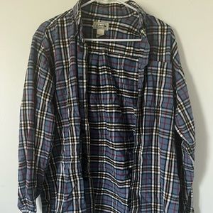 LLBean blue flannel shirt
